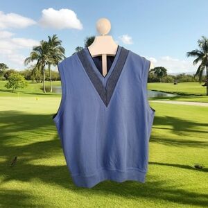 Men's Blue V-Neck Sweater Vest